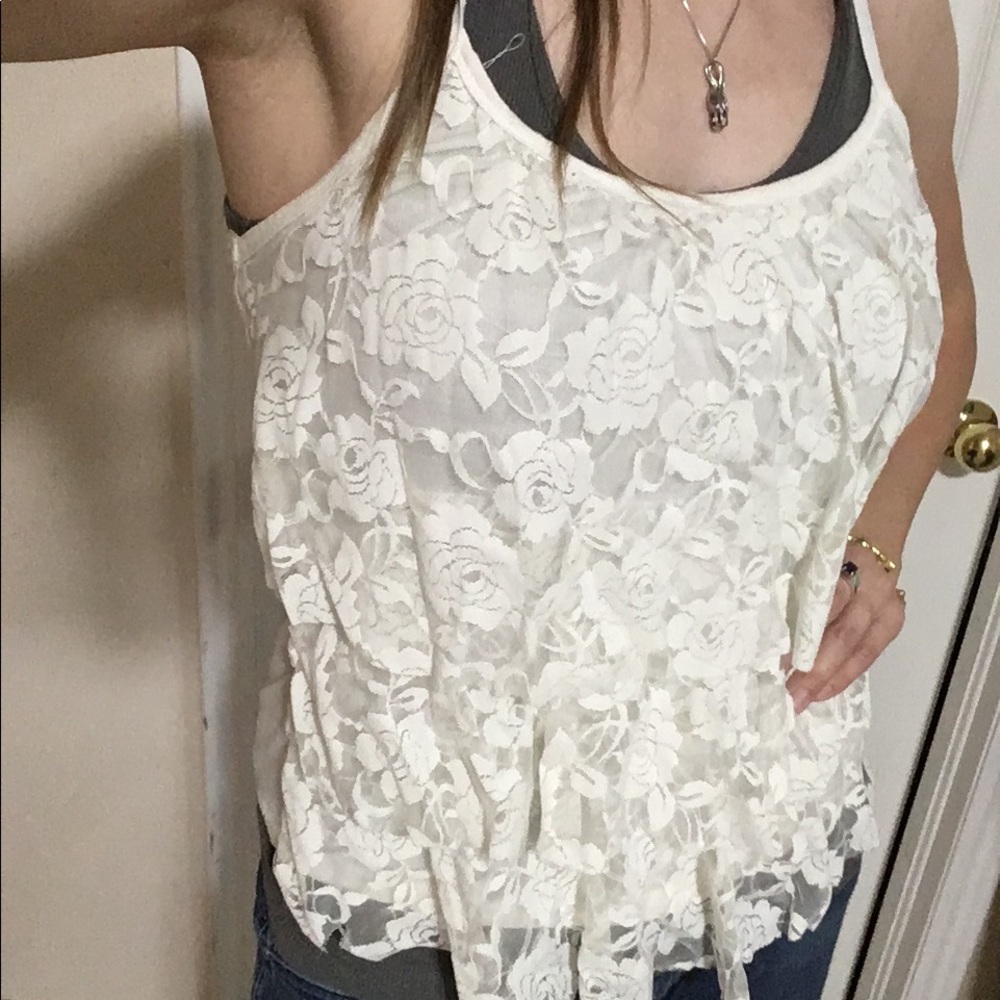 Charlotte Russe Ruffle Tank Top